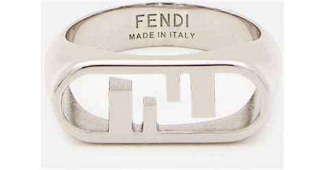 silver forever fendi ring|Fendi ff ring.